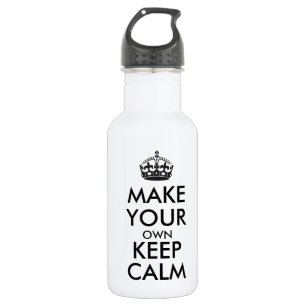 Mach dein eigenes Keep Calm - schwarz Trinkflasche