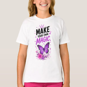 💜 Mach dein eigenes magisches Schmetterlingsmädch T-Shirt