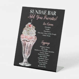 Mach Dein eigenes Sundae-Bar-Schild Sockelschild