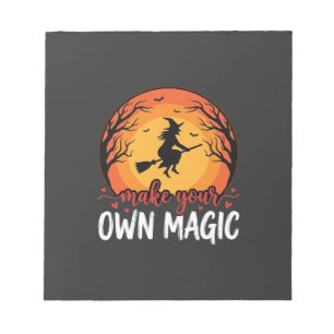 Mach deine eigene magische Hexen-Halloween-Gestalt Notizblock