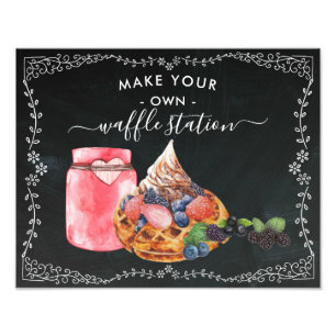 Mach deine eigene Waffelstation-Tafel Fotodruck