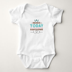 Mach den heutigen Tag großartig Retro-Typografie Baby Strampler