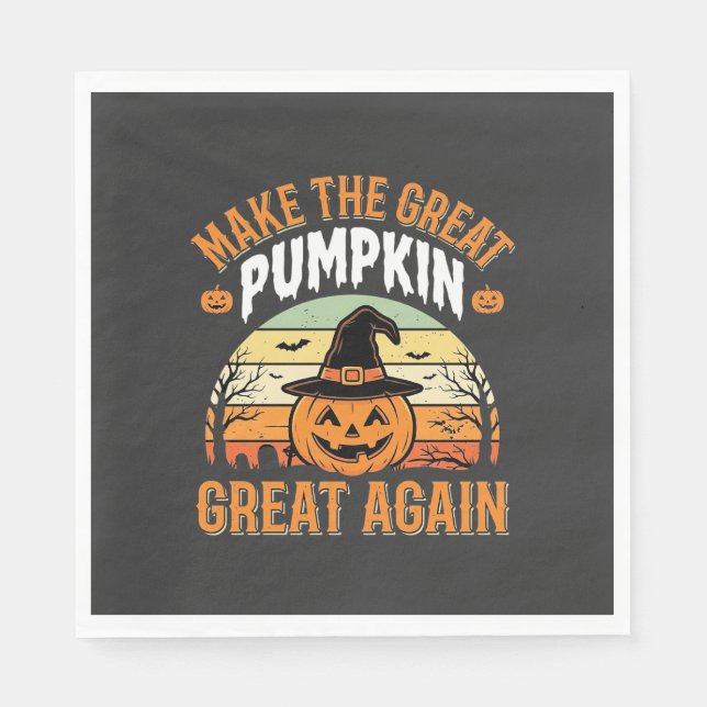 Mach den Kürbis wieder groß Halloween-Design_1 Serviette (Vorderseite)