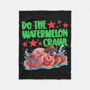 Mach den Wassermelonen-Crawl Lustiger Flamingo-Cow Fleecedecke