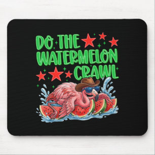 Mach den Wassermelonen-Crawl Lustiger Flamingo Cow Mousepad