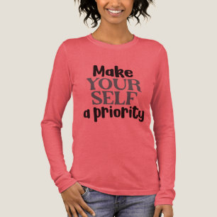 Mach dich selbst zur Priorität Selbstfürsorge Ment Tri-Blend Shirt