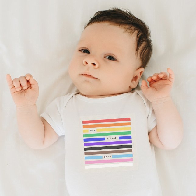 Mach dich stolz Regenbogen-Redaktion Pride 2026 Baby Strampler (Von Creator hochgeladen)