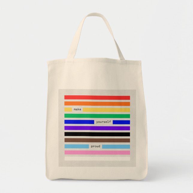 Mach dich stolz Regenbogen-Redaktion Pride 2026 Tragetasche (Vorne)