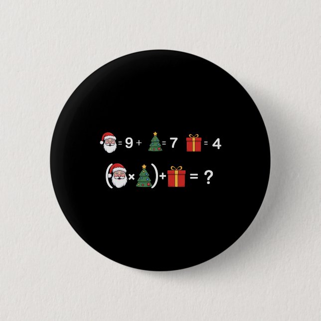 Mach die Mathe 67 Meme Santa Lustig Sechs Sieben M Button (Vorderseite)