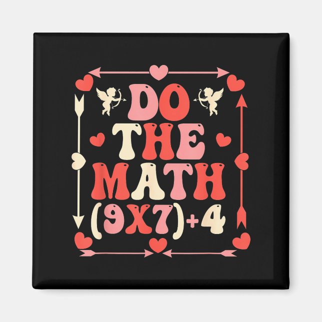 Mach die Mathe-Gleichung Valentinstag Mathe-Lehrer Magnet (Vorne)