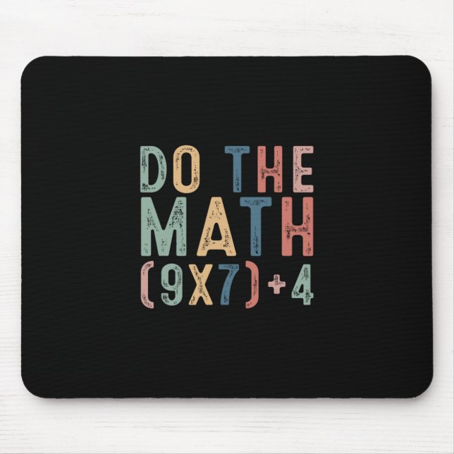 Mach die Mathematik 67 Meme Lustig Sechs Sieben Mä Mousepad (Vorne)