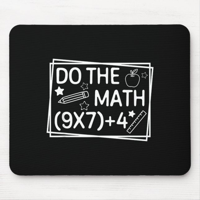 Mach die Rechnung 67 Meme Lustig Sechs Sieben Männ Mousepad (Vorne)