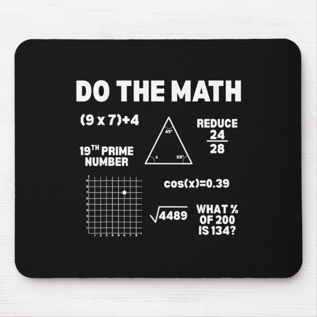 Mach die Rechnung 67 Meme Lustig Sechs Sieben Männ Mousepad (Vorne)