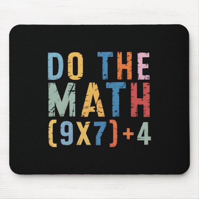 Mach die Rechnung 67 Meme Lustig Sechs Sieben Männ Mousepad (Vorne)