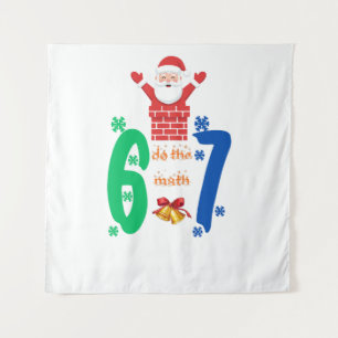Mach die Rechnung 67 Meme Weihnachten Wandteppich