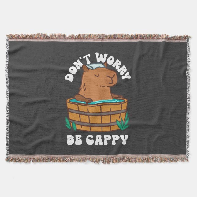 Mach dir keine Sorgen, dass du Cappy bist Decke (Vorderseite)