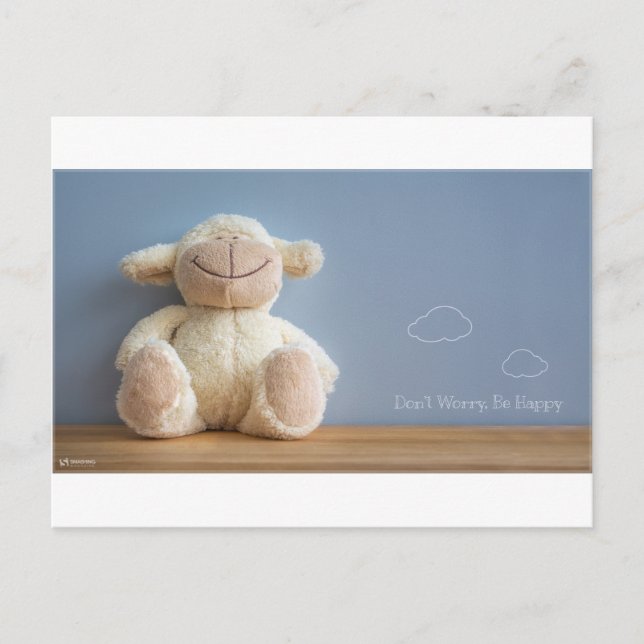 Mach dir keine Sorgen. Sei glücklich Postkarte (Vorderseite)