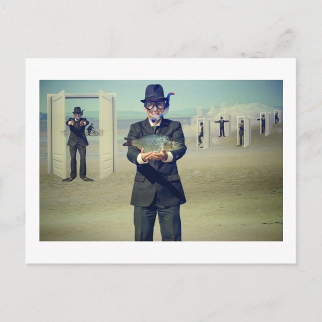 Mach dir keine Sorgen, sei glücklich Postkarte (Vorderseite)