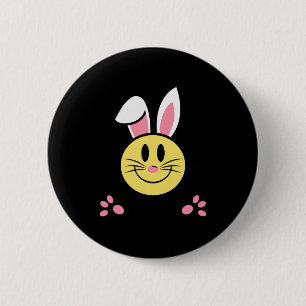 Mach dir keine Sorgen, sei hoppy, lächelndes Oster Button