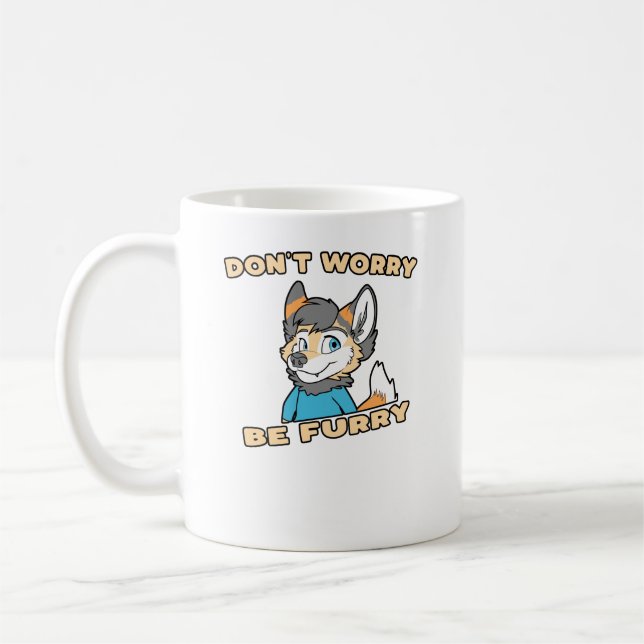 Mach dir keine Sorgen um Furry Furry Fursuit Gesch Kaffeetasse (Links)
