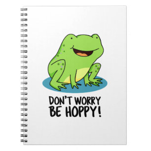 Mach dir keine Sorgen um Hoppy Funny Happy Frog Pu Notizblock