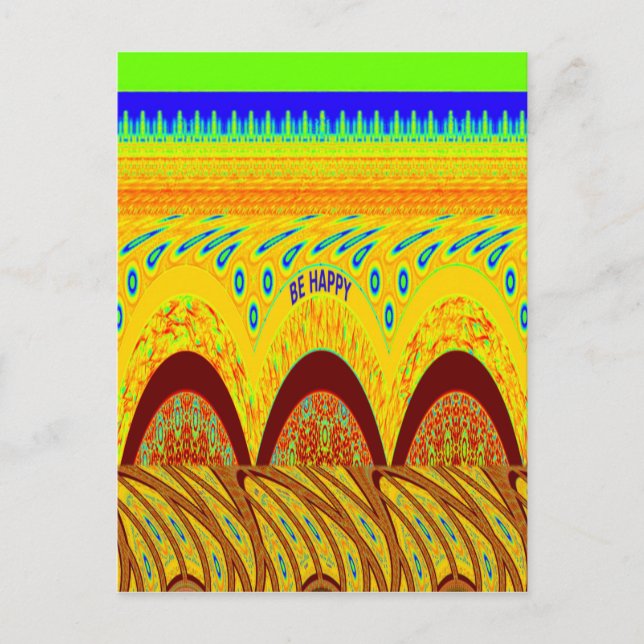 Mach dir keine Sorgen, wenn du glücklich bist beim Postkarte (Vorderseite)