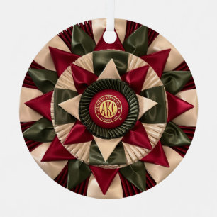 MACH Dog Rosette Custom Christmas Ornament Aus Metall