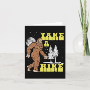 Mach einen Spaziergang Bigfoot Nacht Lustiges Wand Karte
