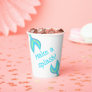 Mach einen Splash! Babyblau Pappbecher