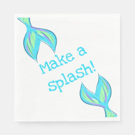 Mach einen Splash! Babyblau Serviette