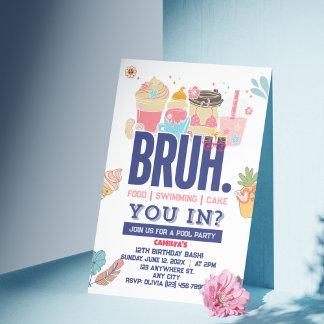 Mach einen Splash! Bruh-tastic Pool Party für die Einladung