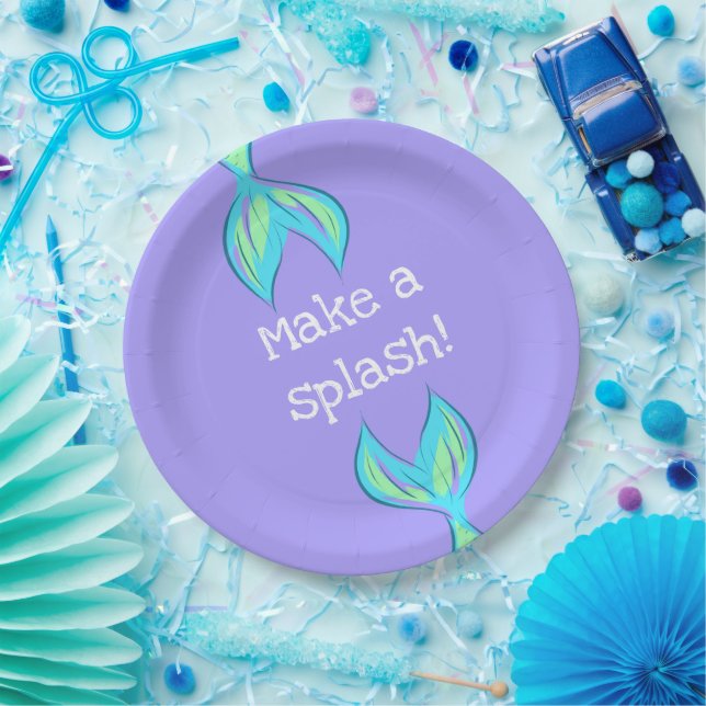 Mach einen Splash! Mermaid Lila Pappteller (Party)