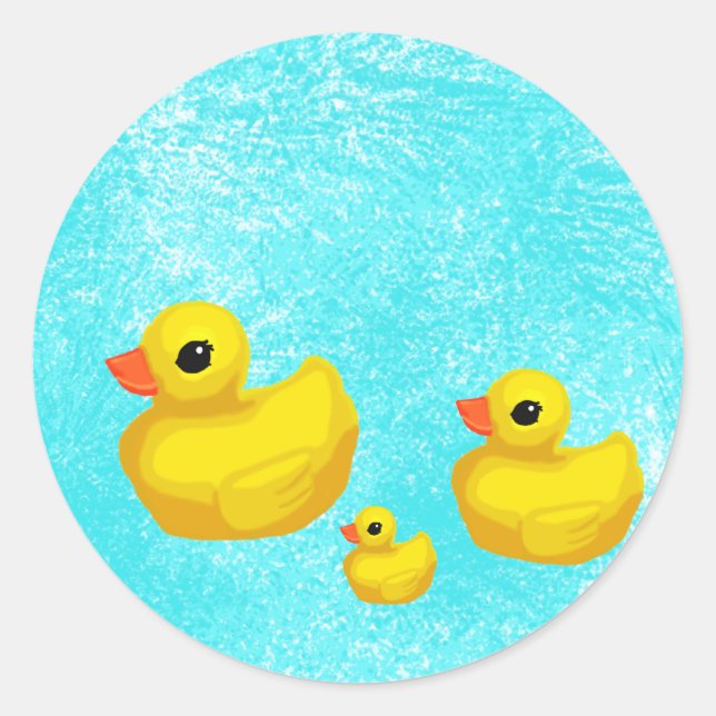 Mach' einen Splash! Rubber Ducky Siegel Runder Aufkleber (Vorderseite)