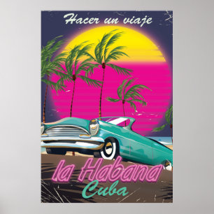 Mach einen Trip nach Kuba Reto 1985 Poster