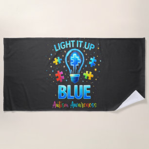 Mach es Blau Autistische Autismus-Aufklärung Strandtuch