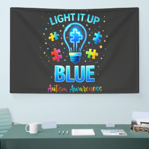 Mach es Blau Autistische Autismuserkennung Banner