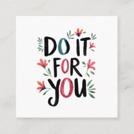 Mach es für dich quadratische visitenkarte