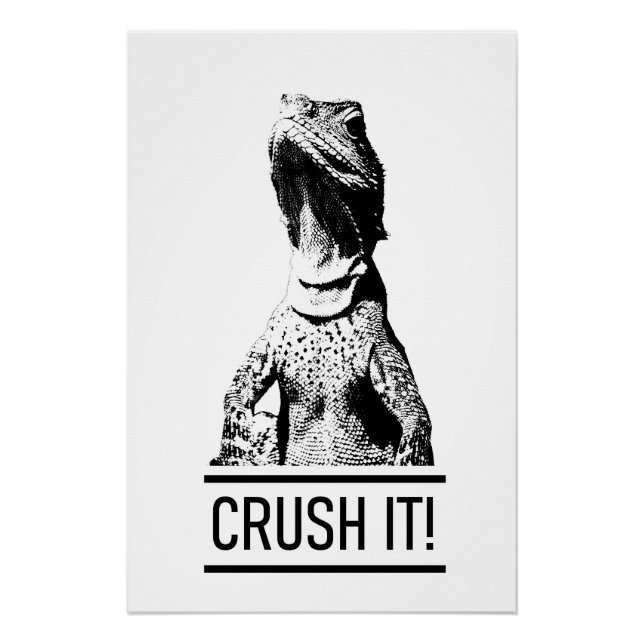 Mach es kaputt! Motivierend Text | Lizard Poster (Vorderseite)