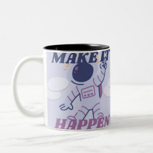 Mach es wahr – Motivation & Erfolg Zweifarbige Tasse