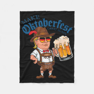 Mach es wieder großartig Lustiger Trump Trinkbier Fleecedecke