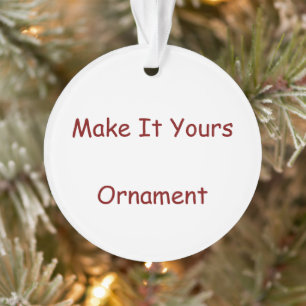 Mach es zu deinem Acryl-Kreis-Ornament Ornament