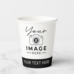 Mach es zu deinem mit Lieblingsfoto und Text Pappbecher