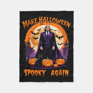 Mach Halloween wieder gruselig Lustiger Trump Hall Fleecedecke