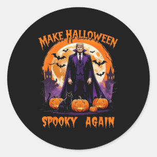 Mach Halloween wieder gruselig Lustiger Trump Hall Runder Aufkleber