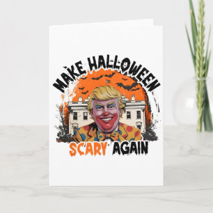 Mach Halloween wieder gruselig Trump Clown Lustig  Karte
