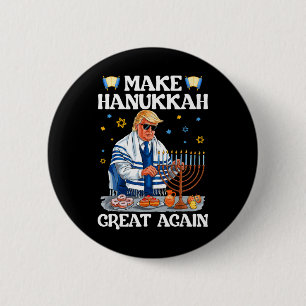 Mach Hanukkah wieder groß Trump jüdisch hässlich C Button