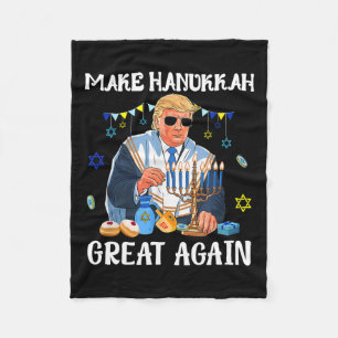 Mach Hanukkah wieder groß Trump jüdisch hässlich C Fleecedecke
