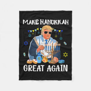 Mach Hanukkah wieder großartig jüdisch hässlicher  Fleecedecke