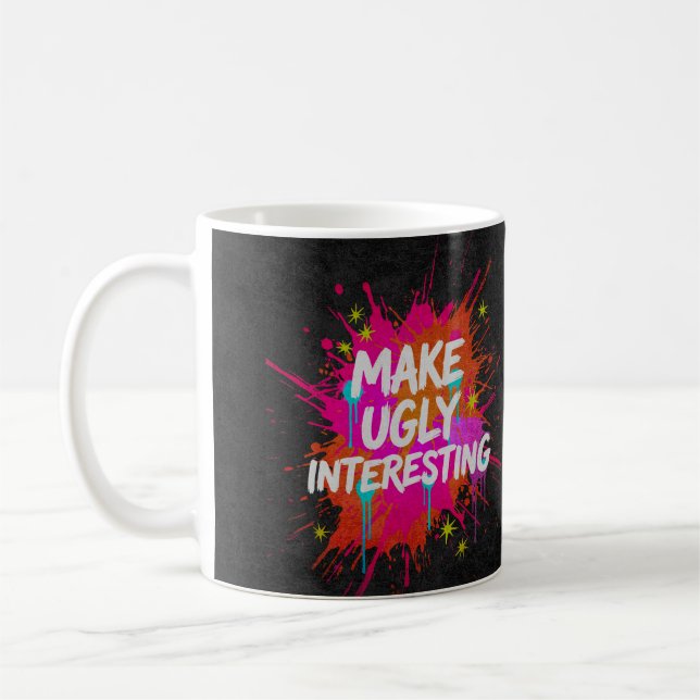 Mach Hässliches interessant Kaffeetasse (Links)