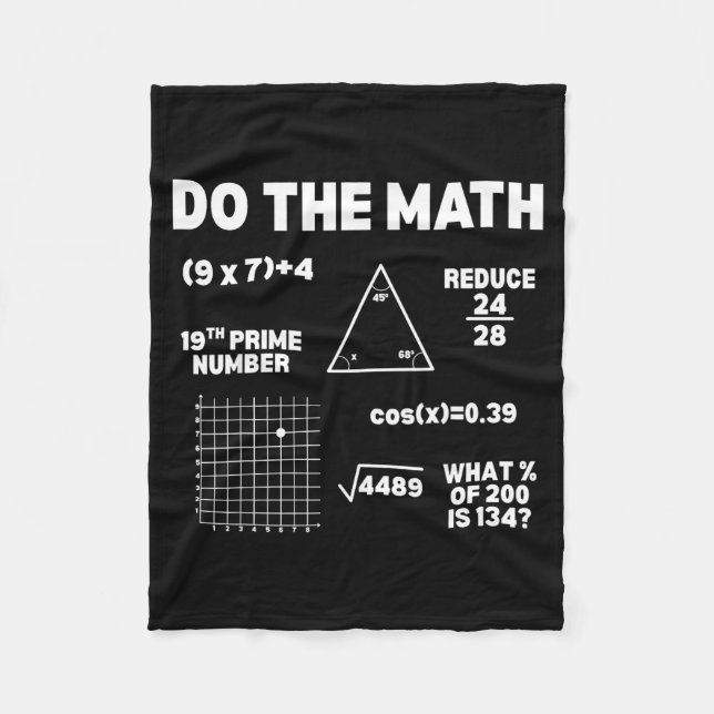 Mach Hemd Math 67 Meme Sechs Sieben Fleecedecke (Vorderseite)